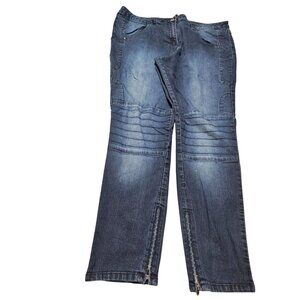 Bisou Bisou Jeans Womens Size18 Skinny High Waist Medium Wash Denim Pants